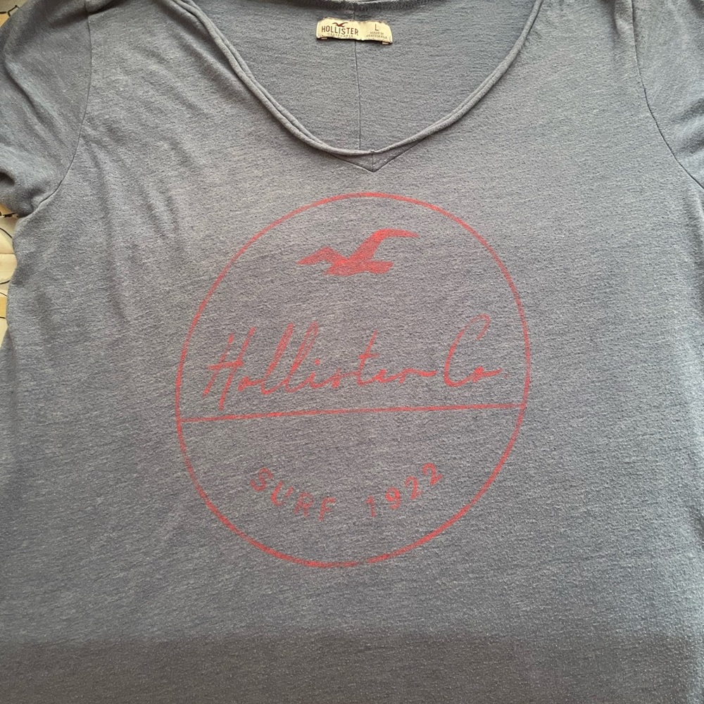 Blue hollister shirt